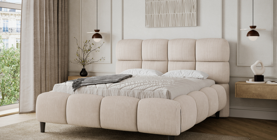 Giberio Upholstered Bed With Container 160x200