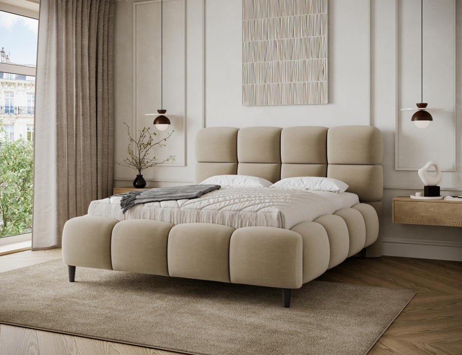 Giberio Upholstered Bed With Container 160x200