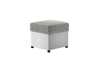 Pouf Sabine Light Grey 100% cotone Grigio chiaro, d43xh34 cm