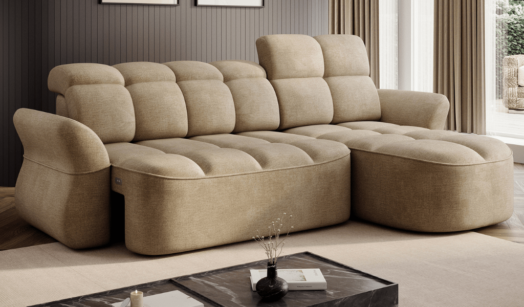 Modern Corner Sofas with Electric Seat Extension