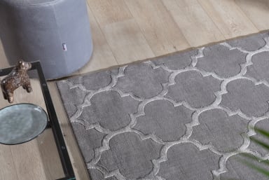 Elsher Grey living room rug 160x220cm