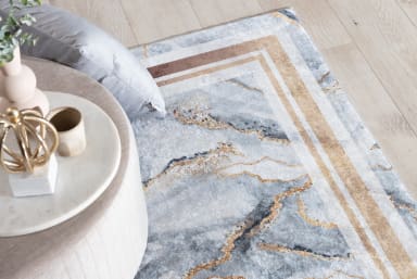 Squitta Grey Gold living room rug 160x220cm