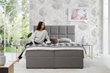 Glossy Continental Bed With Container 140x200cm