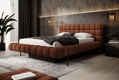 Magentta Upholstered Bed With Container 160x200