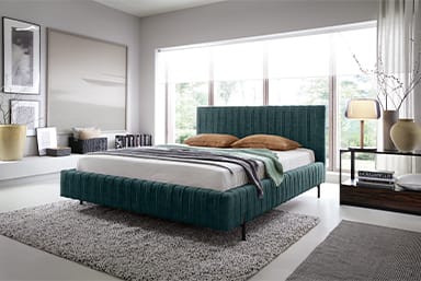 Plissa Upholstered Bed With Container 140x200 cm