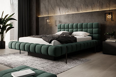 Magentta Upholstered Bed With Container 140x200