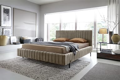 Plissa Upholstered Bed With Container 180x200 cm