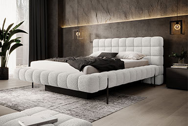 Magentta Upholstered Bed With Container 180x200