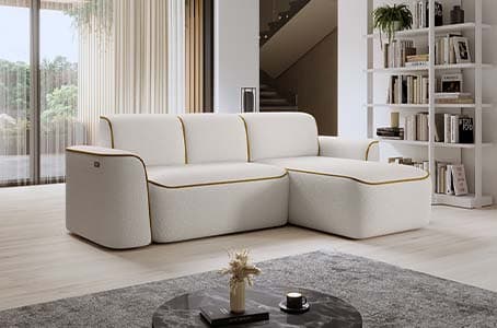 Discover a new dimension of comfort with the Ume corner sofa