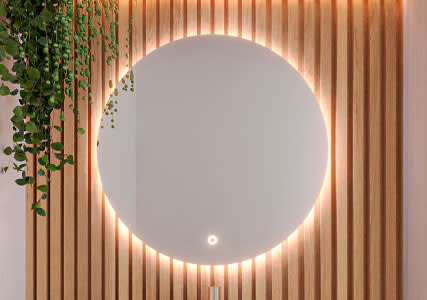 New: lighted mirrors! Discover a new dimension of style and functionality.