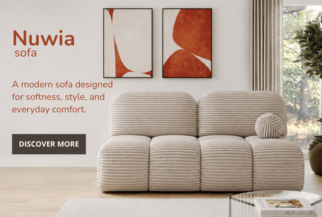 Nuwia – a new sofa with a cosy character