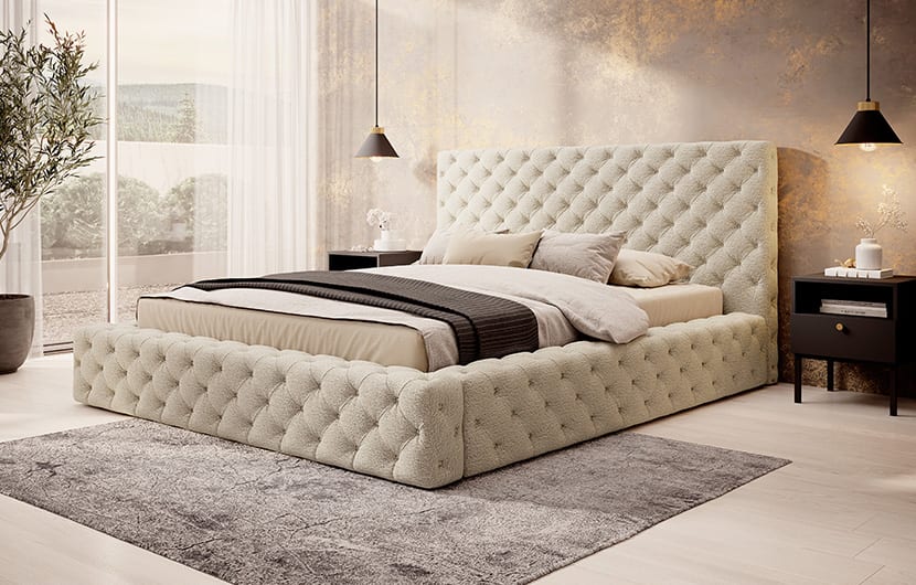 Princce Upholstered Bed With Container 160x200 cm