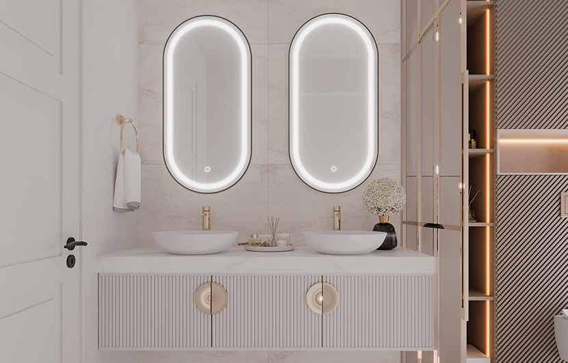 Robienti L Mirror With Lighting