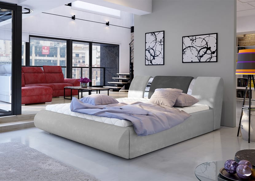 Flavio Upholstered Bed With Container 180x200