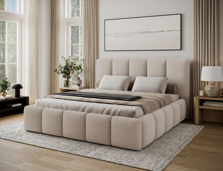 Edvige Upholstered Bed With Container 180x200