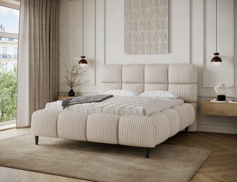 Giberio Upholstered Bed With Container 140x200