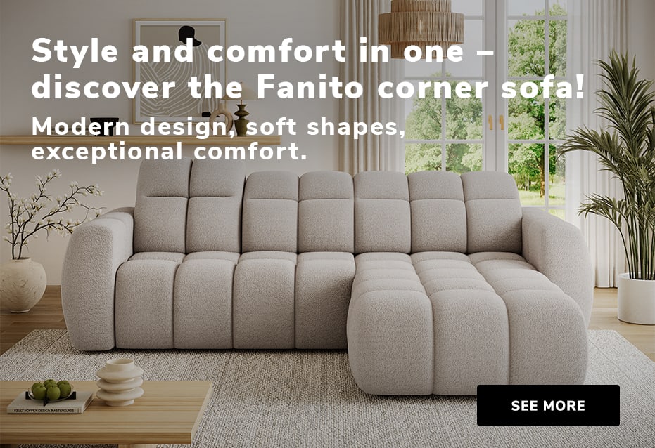 Fanito – corner sofa with electric seat extension