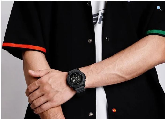NaviForce NF7110 Business Fashion Digital Movement Silicon Strap Watch For Men - Black/Grey 2