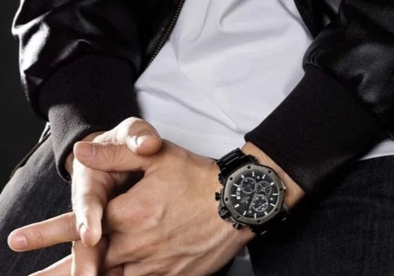 NaviForce NF8065 Business Fashion Chronograph Multifunctional Luminous Stainless Steel Watch For Men Black 2