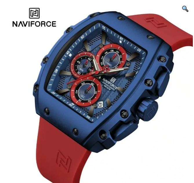 NaviForce NF8070 Men's Fashion Multifunction Barrel Shape Hollow Design Dial Watch - Black 7