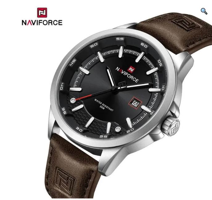 NaviForce NF9248 Simple Casual Quartz Movement Luminous Date Display Leather Watch For Men - Black 3