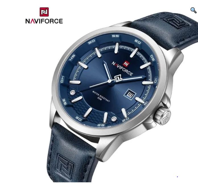NaviForce NF9248 Simple Casual Quartz Movement Luminous Date Display Leather Watch For Men - Black 5