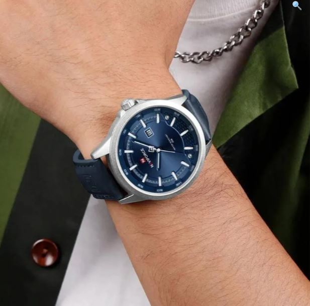 NaviForce NF9248 Simple Casual Quartz Movement Luminous Date Display Leather Watch For Men - Black 6