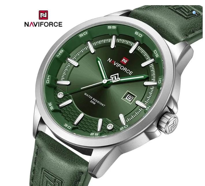 NaviForce NF9248 Simple Casual Quartz Movement Luminous Date Display Leather Watch For Men - Black 9