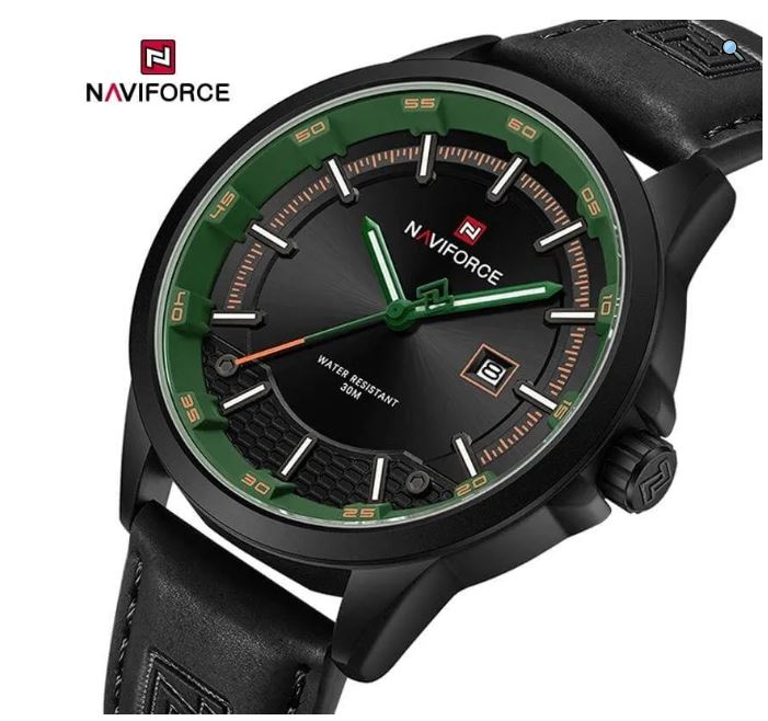 NaviForce NF9248 Simple Casual Quartz Movement Luminous Date Display Leather Watch For Men - Black 11