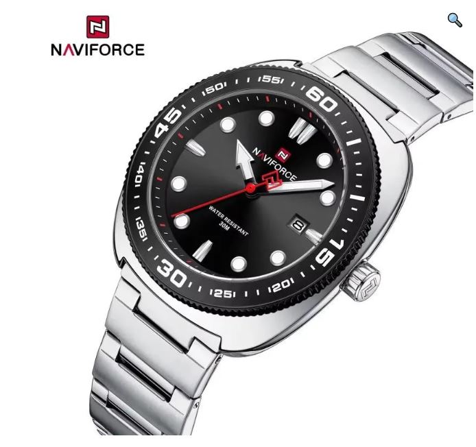 NaviForce NF9250 Men's Business Simple Dial Date Dispaly Luminious Analog Watch - Black 3