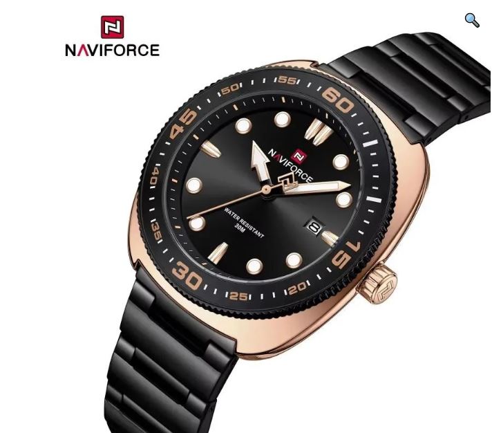 NaviForce NF9250 Men's Business Simple Dial Date Dispaly Luminious Analog Watch - Black 8