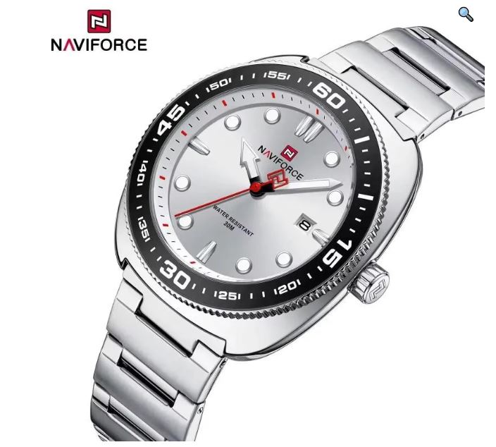 NaviForce NF9250 Men's Business Simple Dial Date Dispaly Luminious Analog Watch - Black 9
