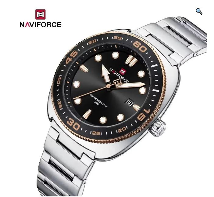 NaviForce NF9250 Men's Business Simple Dial Date Dispaly Luminious Analog Watch - Black 10