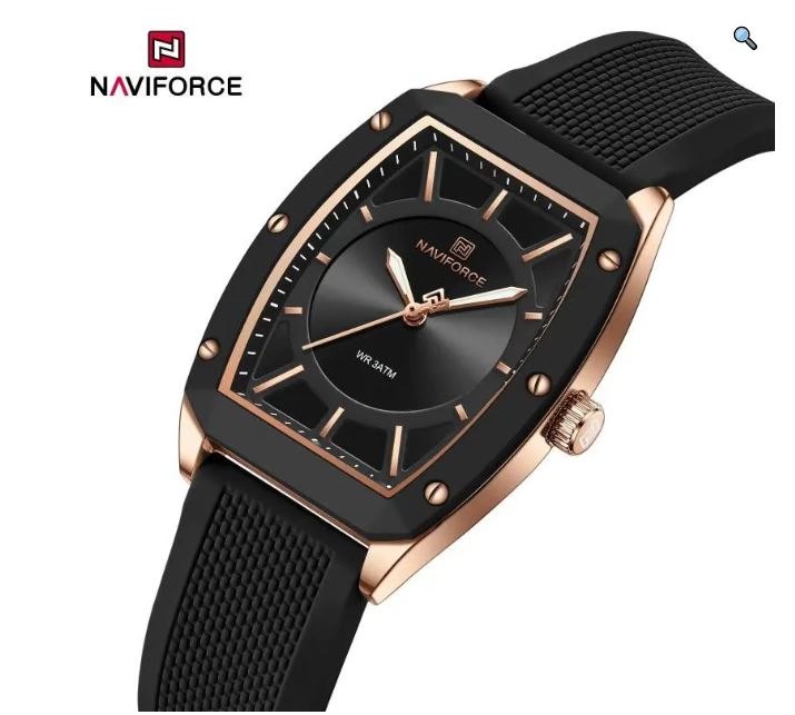 NaviForce NF5049 Simple Elegant Minimalist Barrel Shaped Quartz Movement Women's Watch -Rosegold/Beige 3