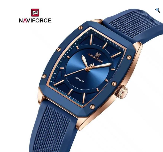 NaviForce NF5049 Simple Elegant Minimalist Barrel Shaped Quartz Movement Women's Watch -Rosegold/Beige 5