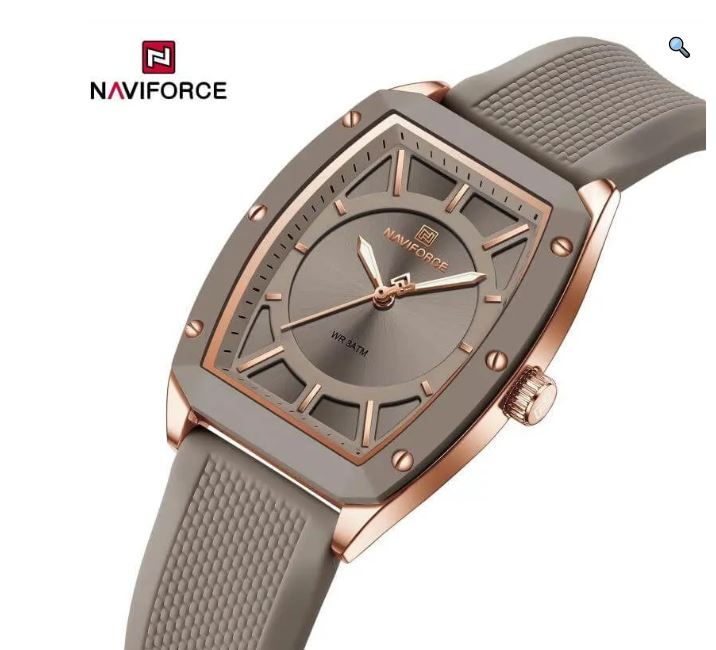 NaviForce NF5049 Simple Elegant Minimalist Barrel Shaped Quartz Movement Women's Watch -Rosegold/Beige 7