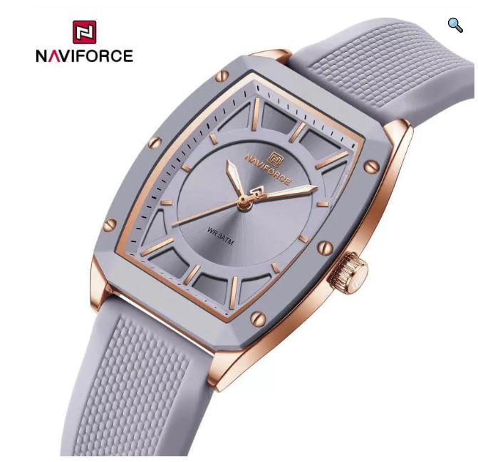 NaviForce NF5049 Simple Elegant Minimalist Barrel Shaped Quartz Movement Women's Watch -Rosegold/Beige 8