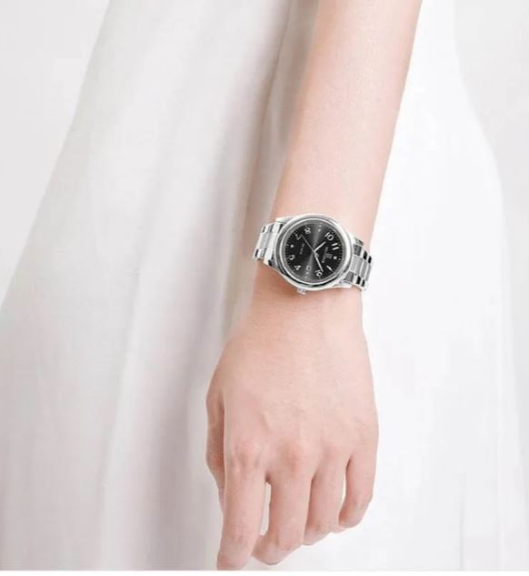 NaviForce NF5059 Fashion Stylish Diamond Quartz Date Display Stainless Steel Watch For Women - Black/Silver 2