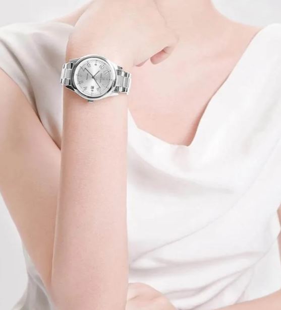 NaviForce NF5059 Fashion Stylish Diamond Quartz Date Display Stainless Steel Watch For Women - Black/Silver 7