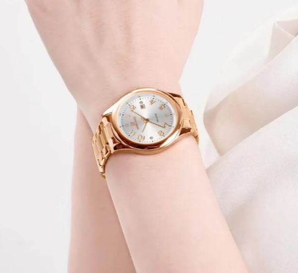 NaviForce NF5059 Fashion Stylish Diamond Quartz Date Display Stainless Steel Watch For Women - Black/Silver 10