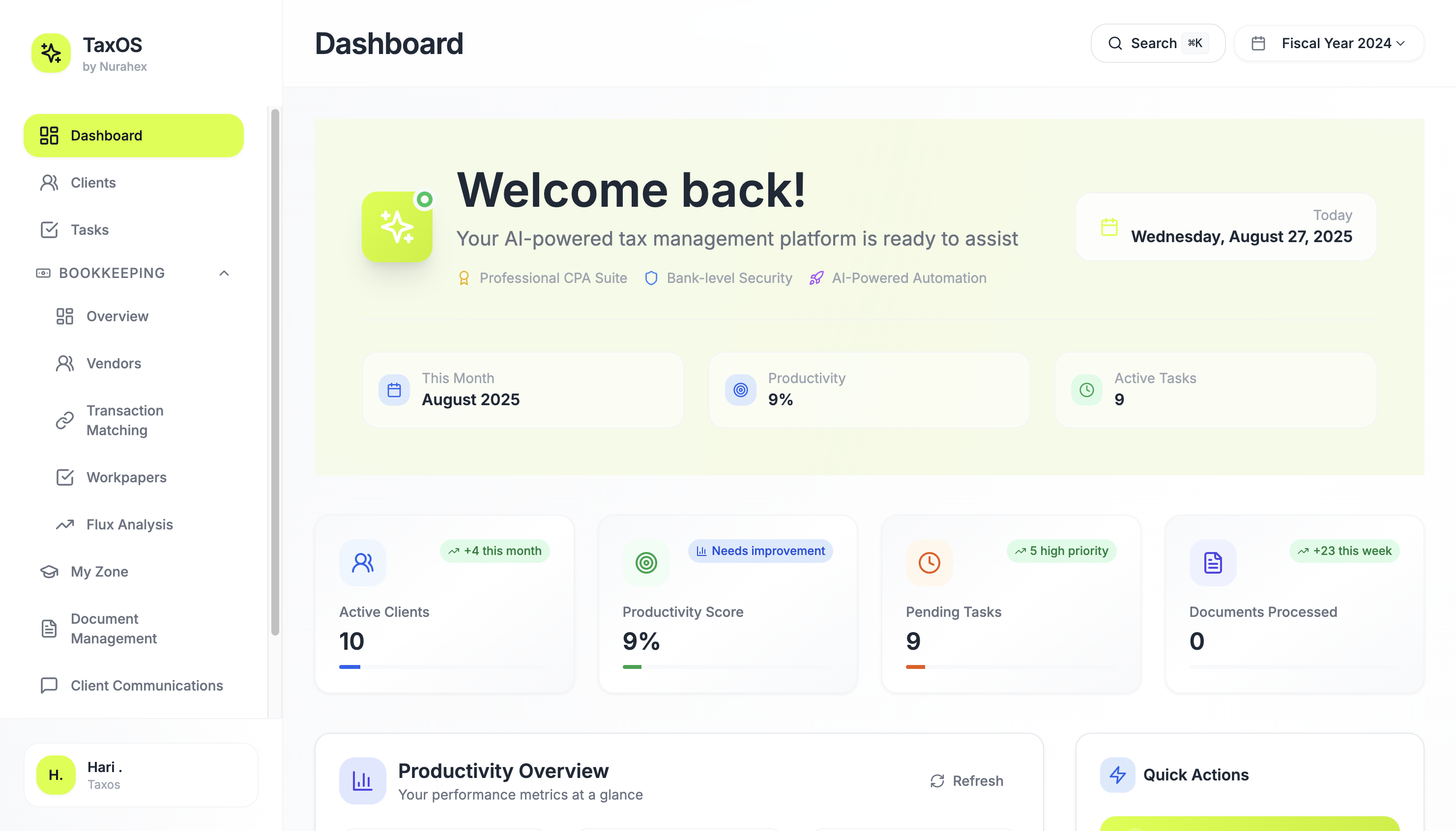 TaxTech: Automated Tax Solutions Platform