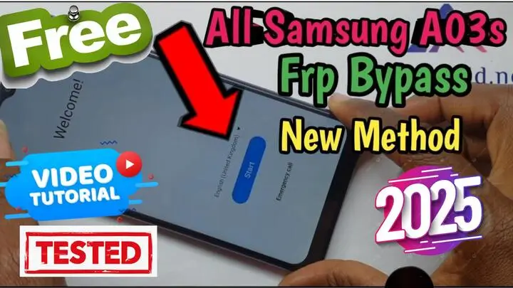 YouTube Video Easiest Bypass FRP Samsung A03s [Android 13 U7] | SM-A037F - Best Free Method 2025