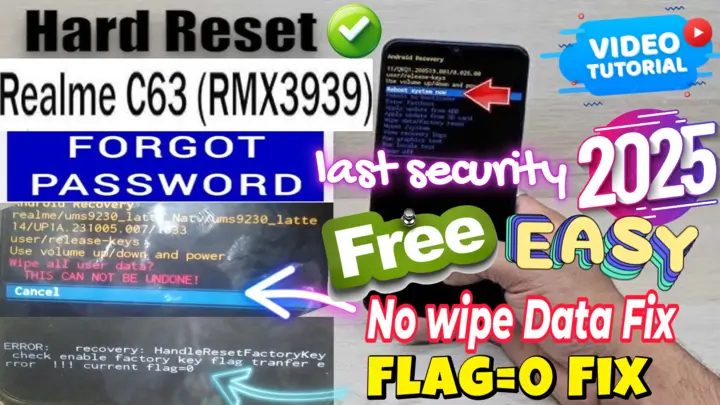 YouTube Video Realme C63 RMX3939 Hard Reset & Flag=0 Fix – Free Tool & Full Guide (2025)