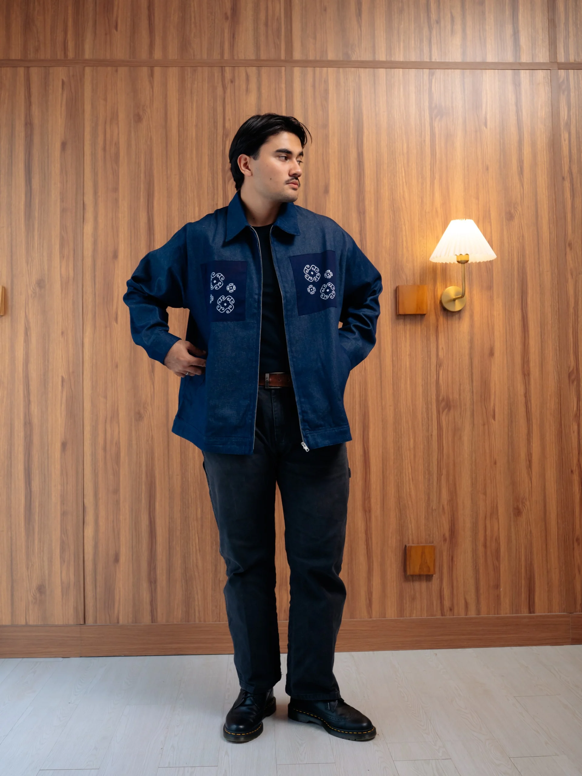 Jaket Denim Pria Patch Batik 5