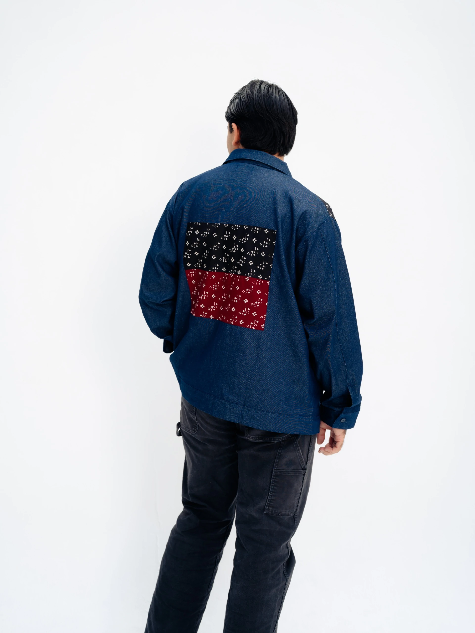 Jaket Denim Pria Patch Batik 4