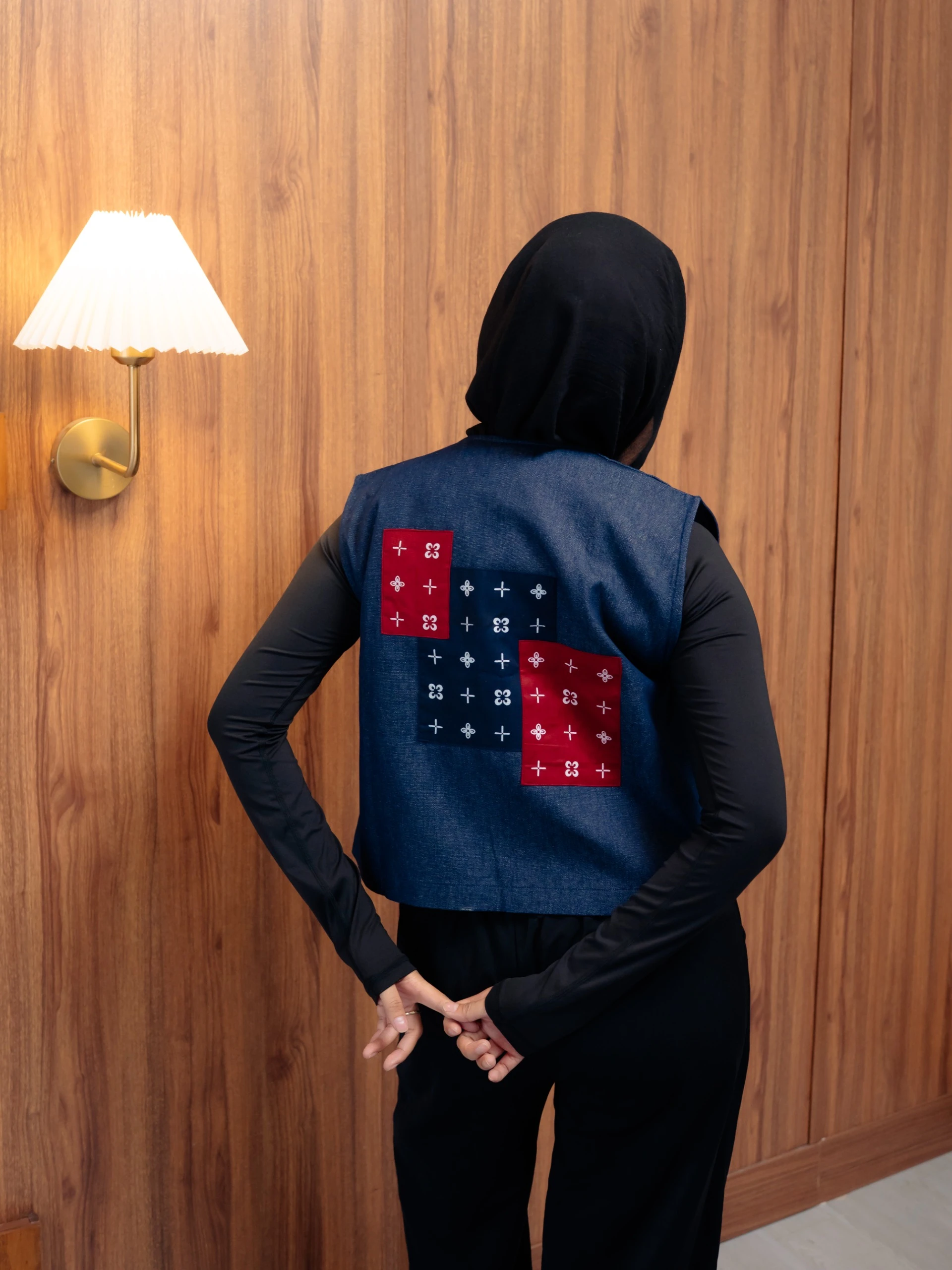 Vest Denim Patch Batik 4