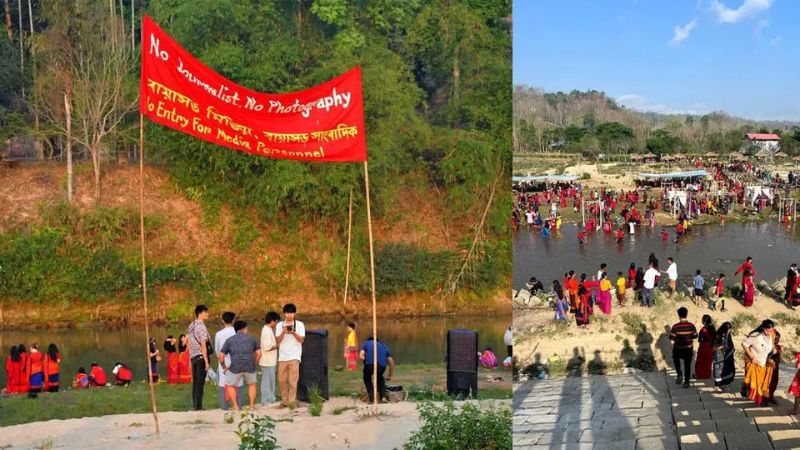 খাগড়াছড়িতে ফুল বিজুর সংবাদ সংগ্রহে সাংবাদিকদের বাধা