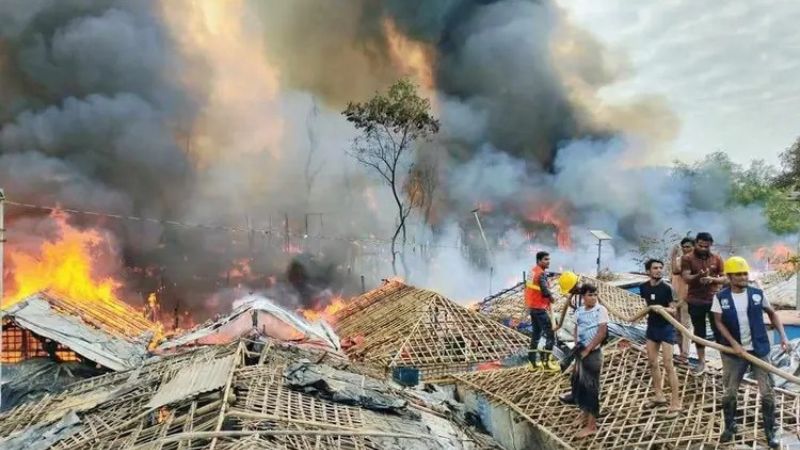 ২০ ঘণ্টার ব্যবধানে রোহিঙ্গা ক্যাম্পে আবারও আগুন