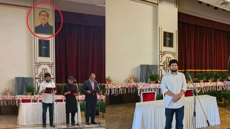 বঙ্গভবন থেকে সরানো হলো শেখ মুজিবের ছবি