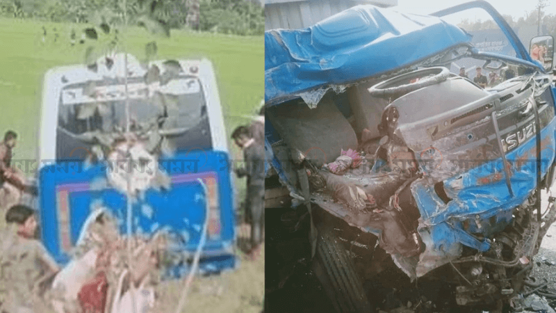 কক্সবাজারে কাভার্ডভ্যান-বাস সংঘর্ষে চালকসহ নিহত ৩